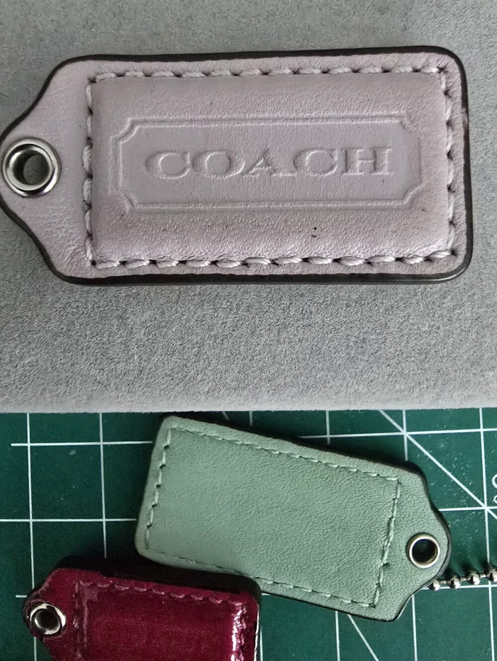 COACH Light Lavender Leather Bag  Charm Key Tag Light Lavender @MMKAPS